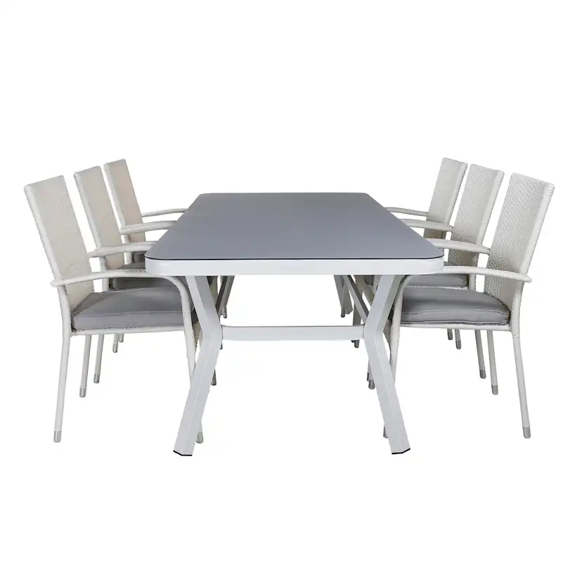 Matgrupp Venture Home Virya 160x90 med 6 Anna Matstolar