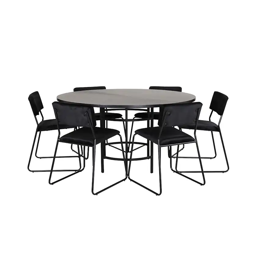 Matgrupp furniture/fashion Copenhagen Ø140 cm med 6 Kenth Stolar
