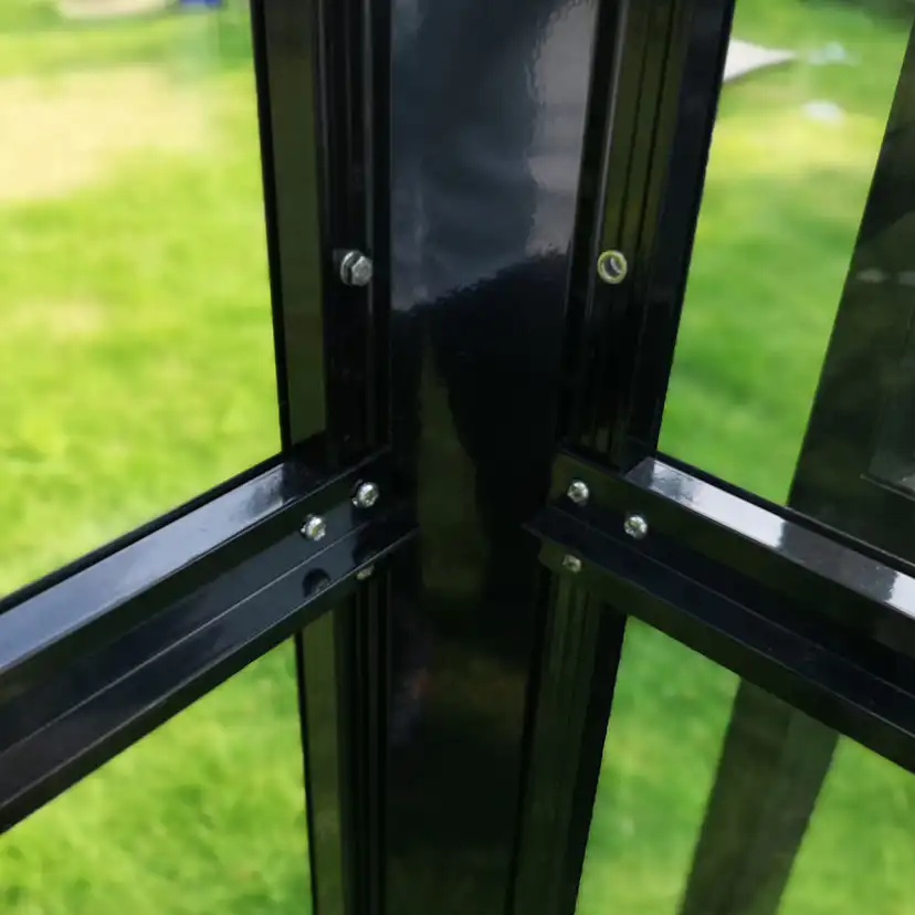 Växthus Metalcraft 8,4 kvm Svart Kvadrat