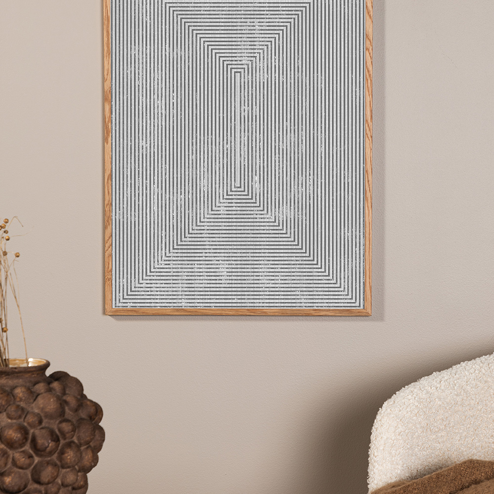 Posters Venture Home Symmetrical 50x70 Grå