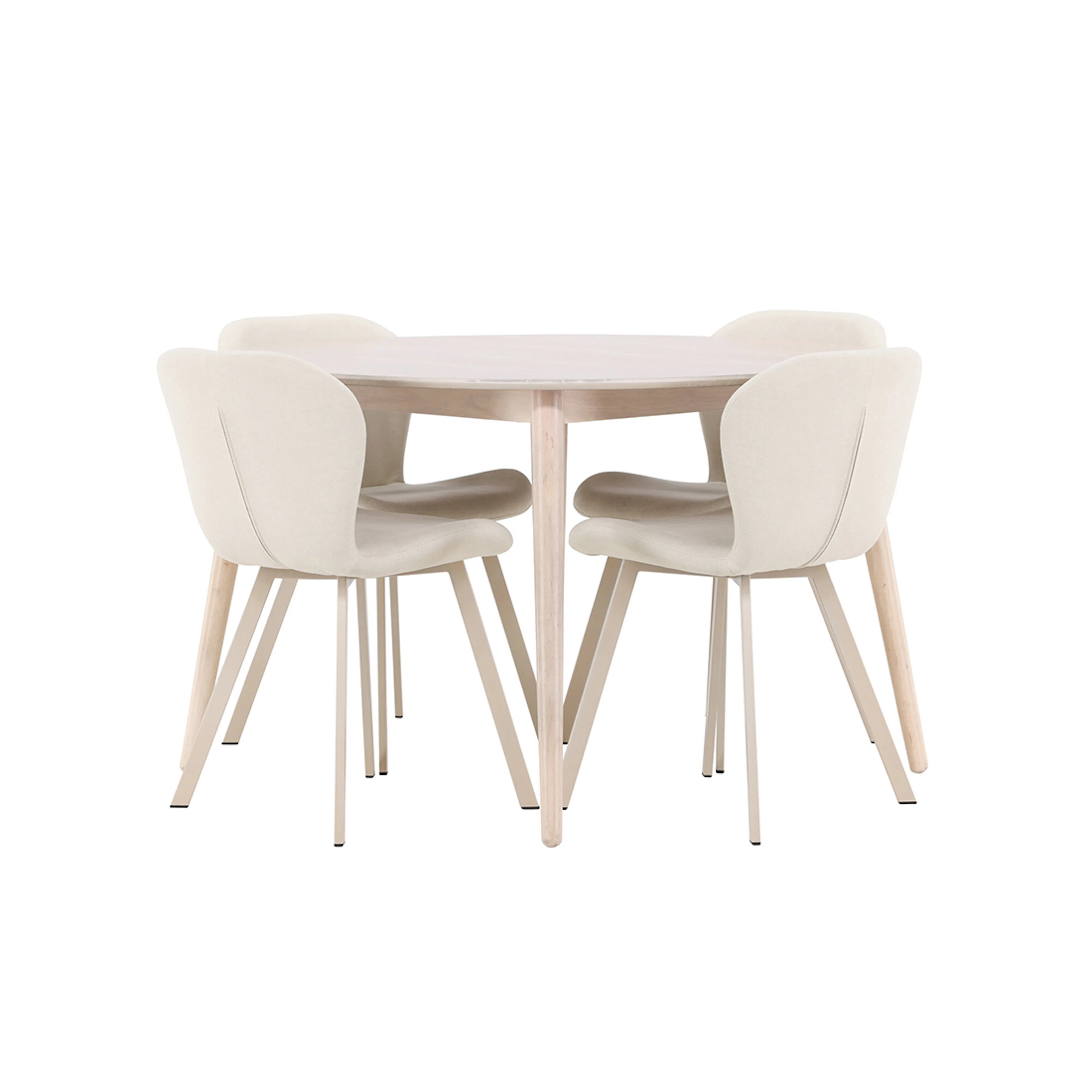 Matgrupp Venture Home Flora Ø120 cm med 4st Lilja Matstolar