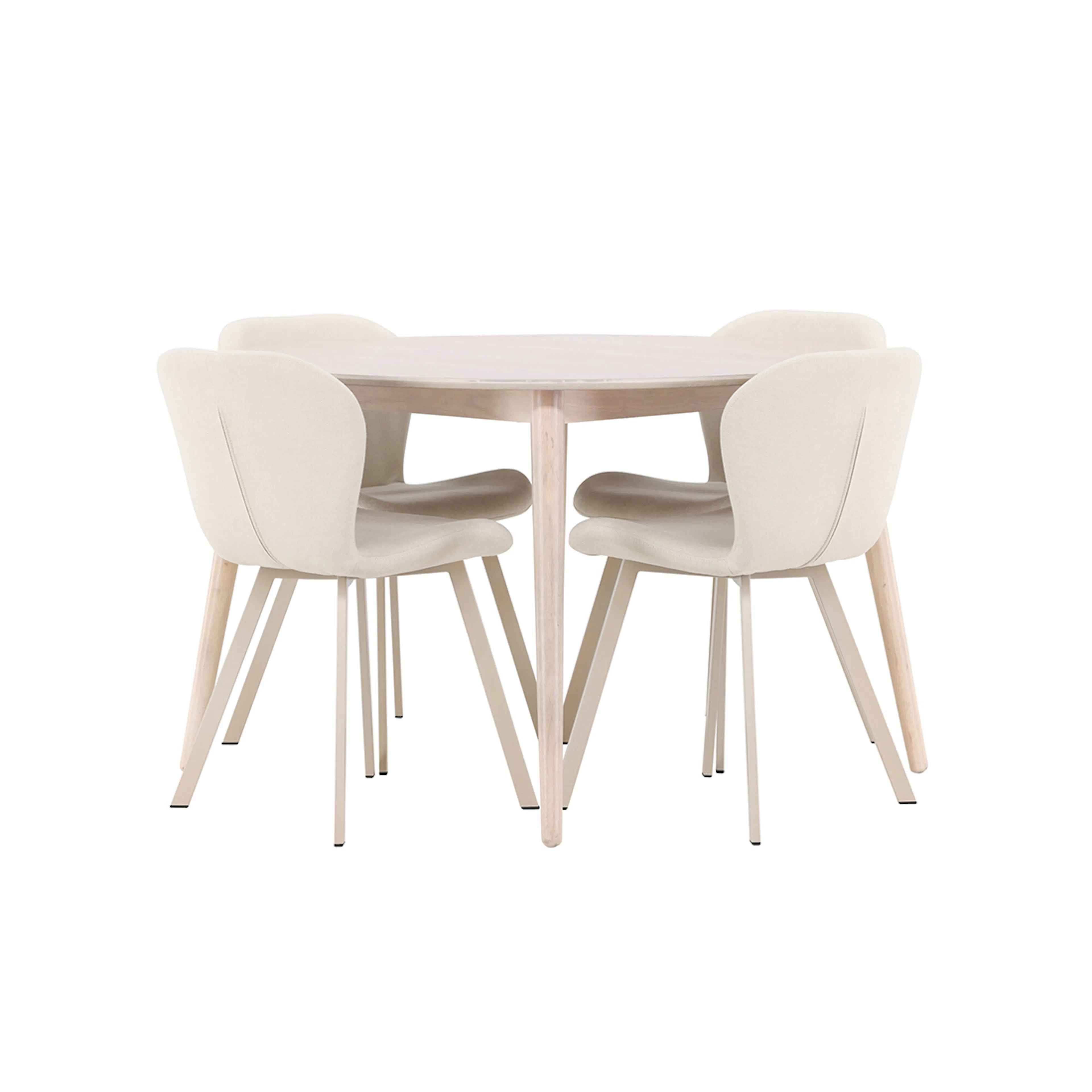 Matgrupp Venture Home Flora Ø120 cm med 4st Lilja Matstolar