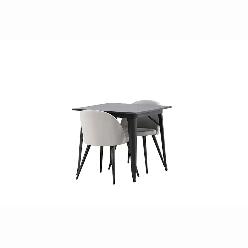 Matgrupp Venture Home Tempe med 2 Velvet Stolar