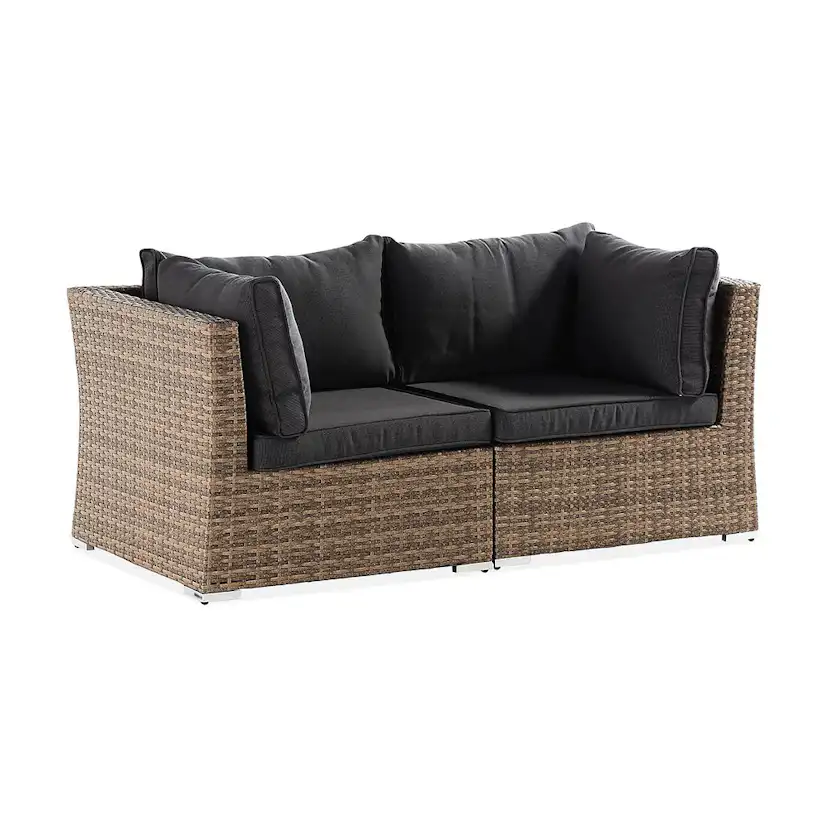 Wisconsin Loungesoffa med Armstöd 2-sits Brun