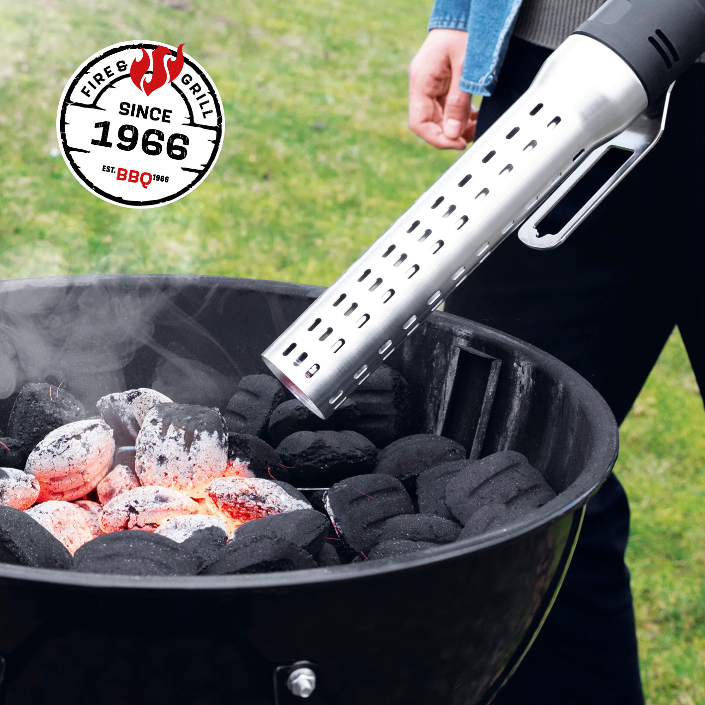 Elektrisk Grilltändare Landmann 2000W för Kol, Briketter & Ved