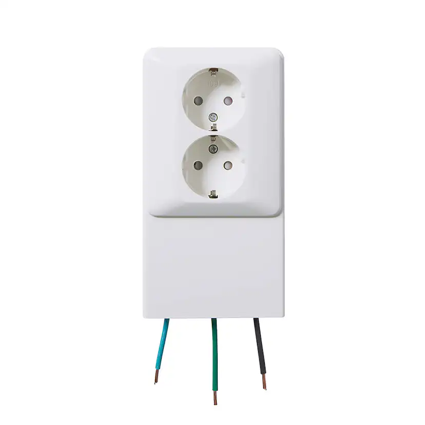 Sockeluttag Elko 2-Vägs RS Renvit