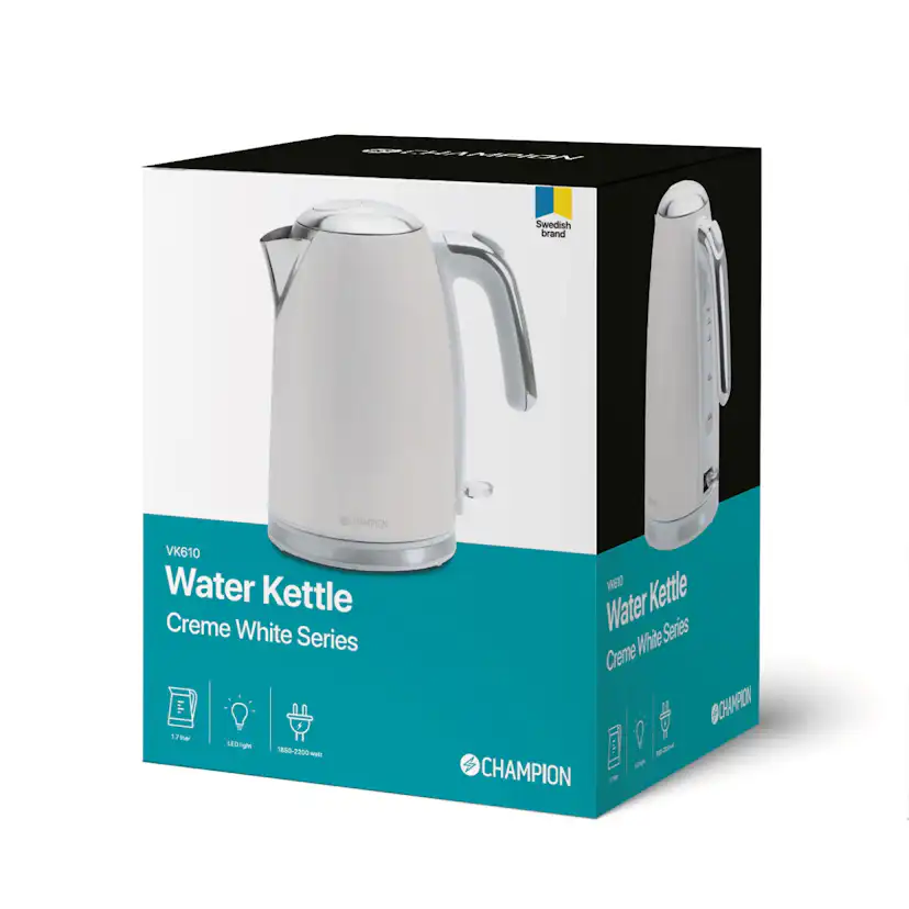 Vattenkokare Champion 1,7L VK610 Creme White Series