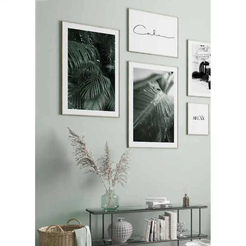 Poster Gallerix Palm Leaf Raindrops