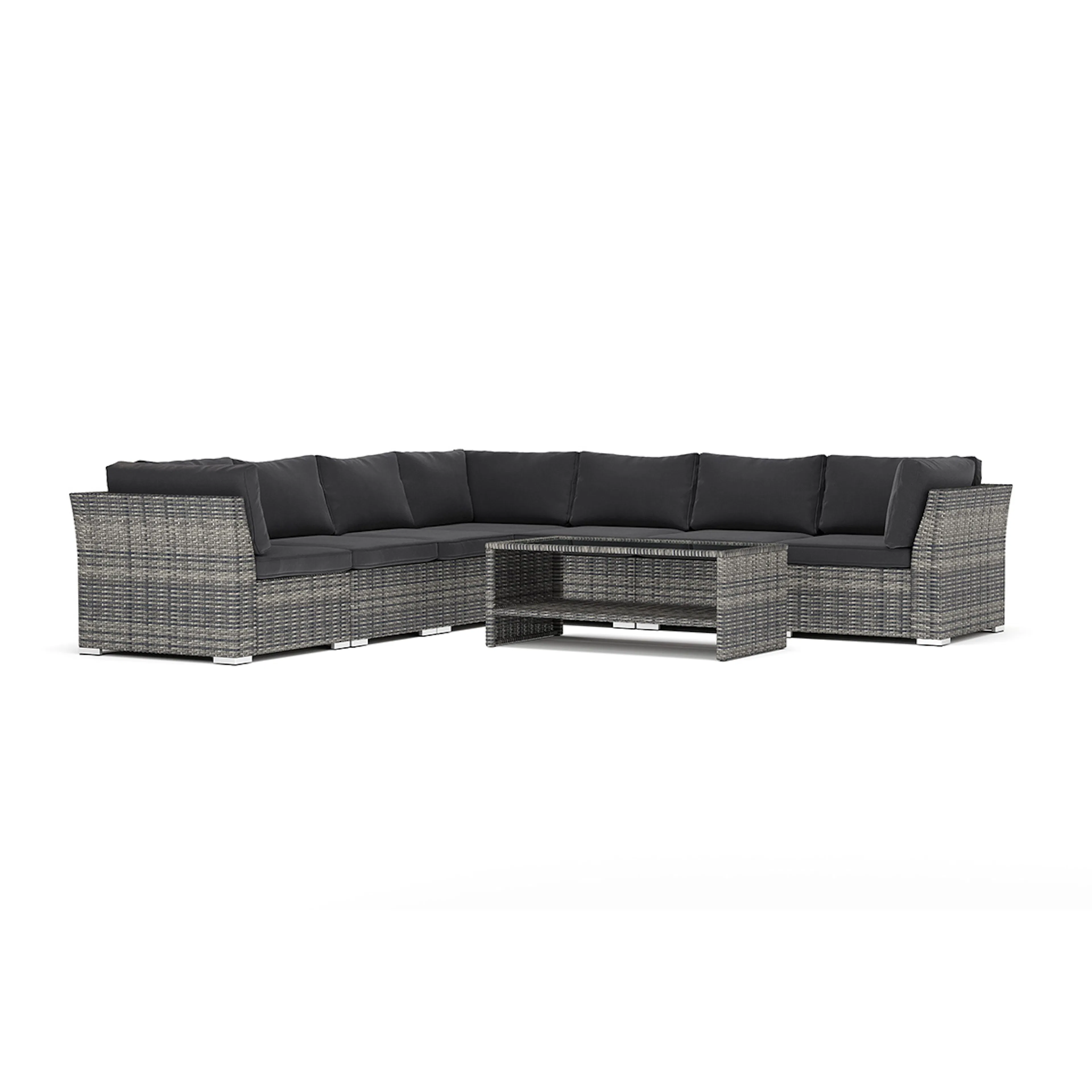 Loungesoffa Comfort Garden Wisconsin utomhus hörnsoffa 7-sits vändbar
