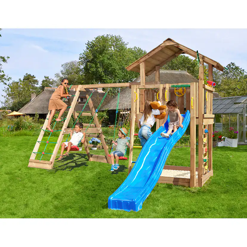Lektorn Jungle Gym Chalet 2.1 Climb Modul Blå Rutschkana
