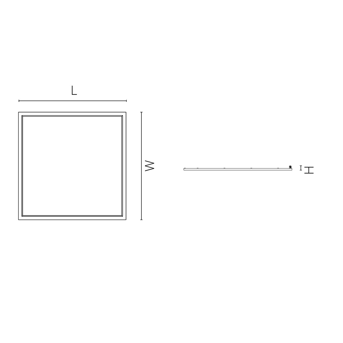 Interiörarmatur SG ARMATUREN Sense Surface 600X600 3000K