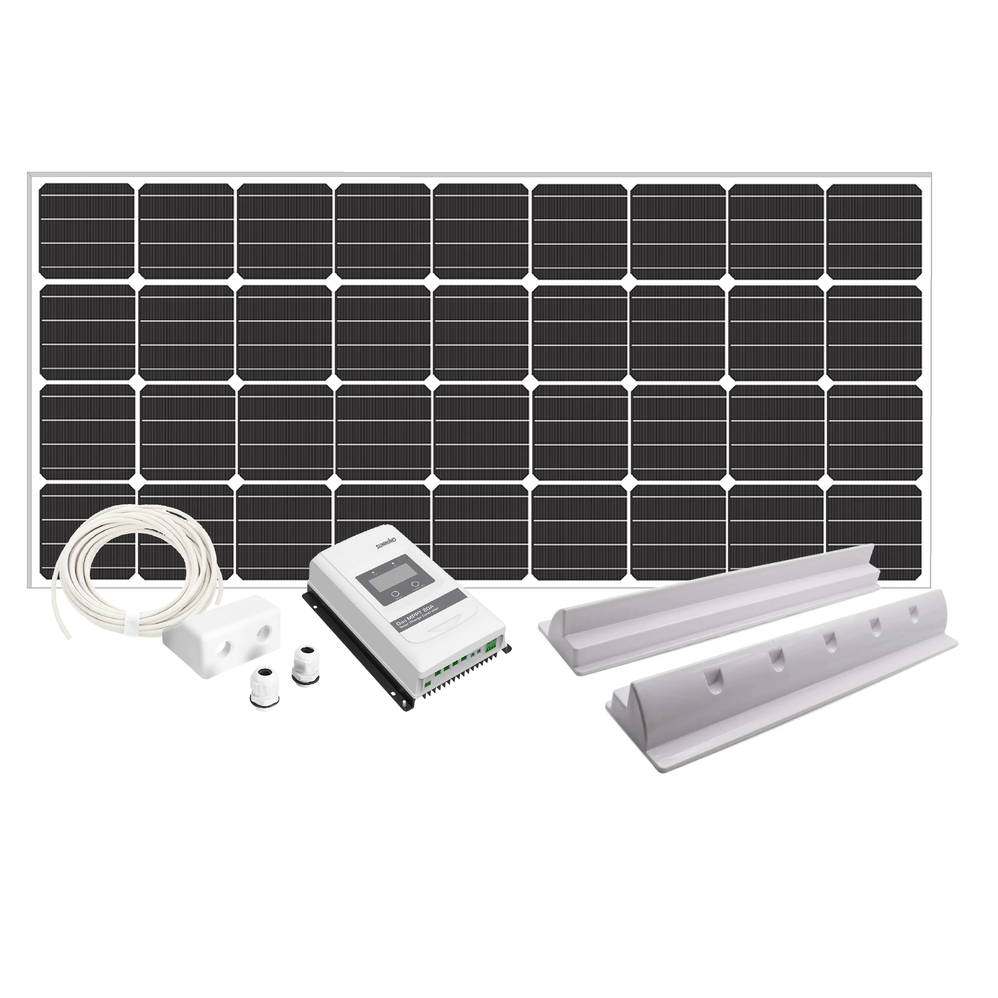 Solcellspaket Sunwind Caravan 200W MPPT, spoiler