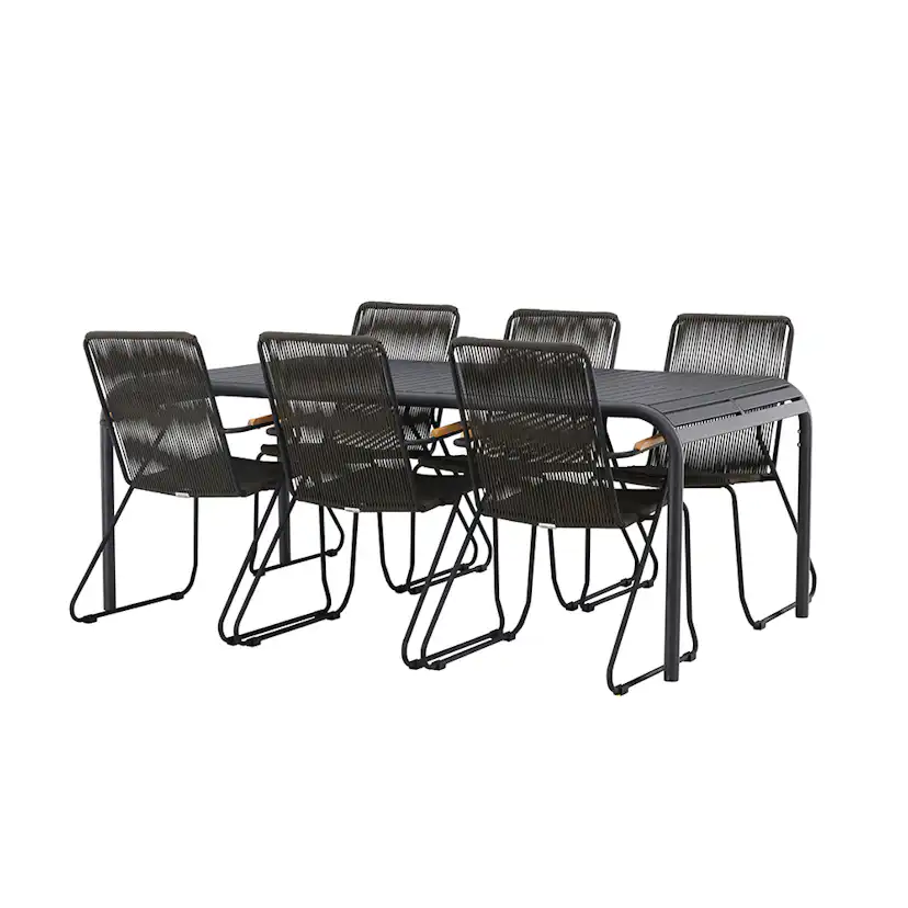 Matgrupp Venture Home Borneo Bord med 6 Bois Stolar