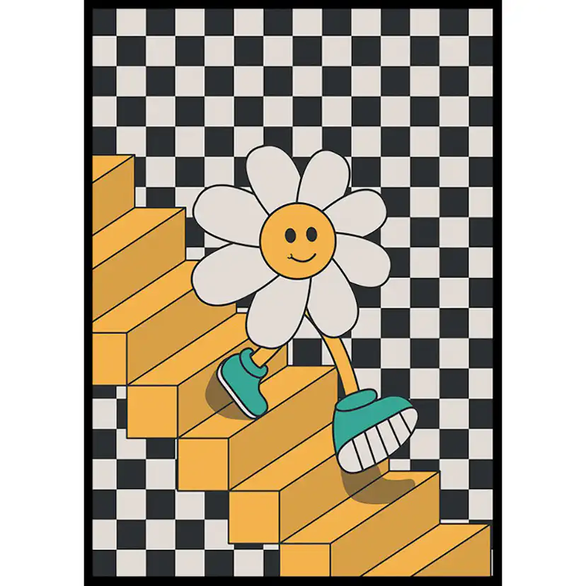 Poster Gallerix Smiley Flower Down The Stairs