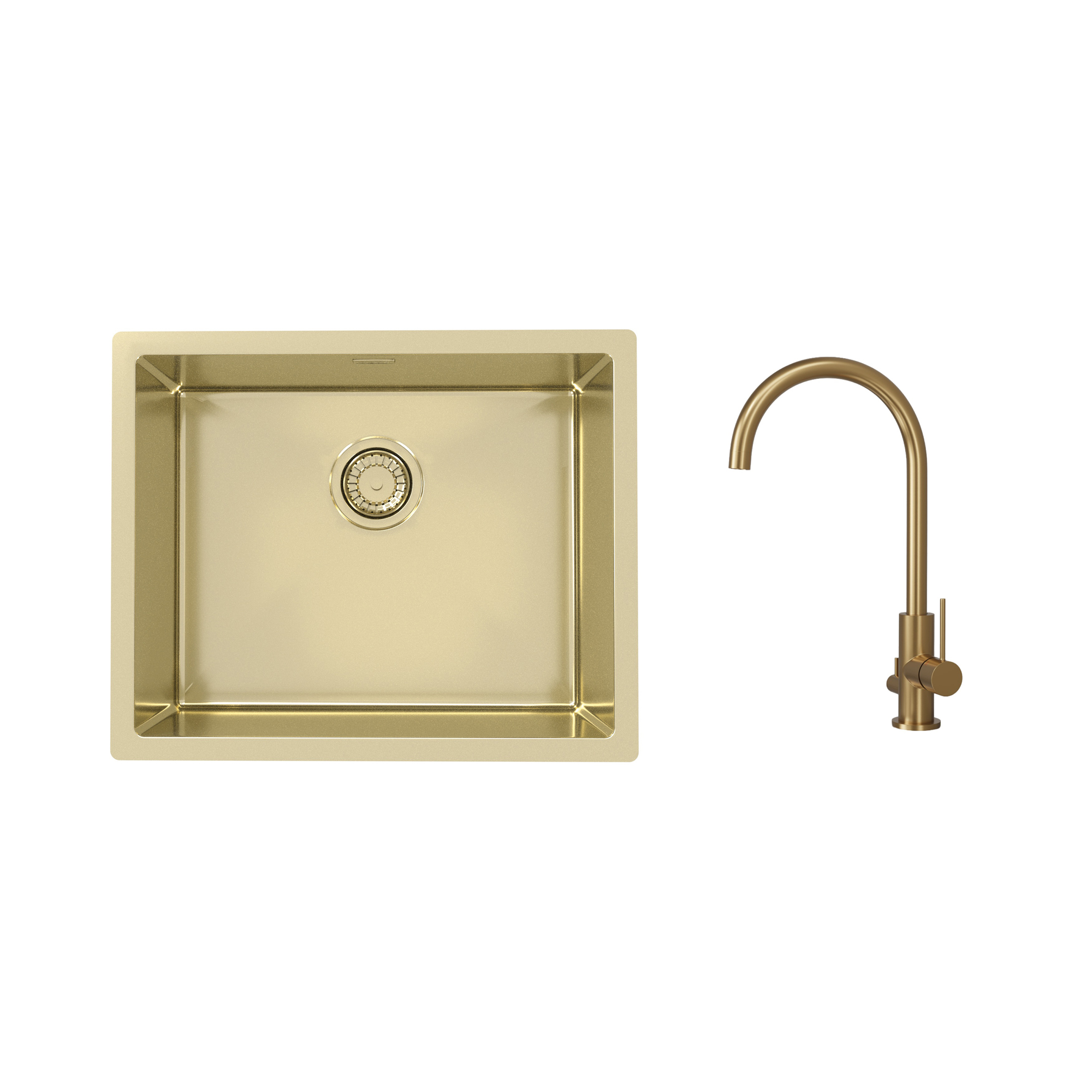 Diskho Stala Monarch-50 med Köksblandare Scandtap Steel Equip D
