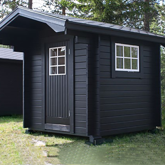 Friggebod Baseco Bruks 5 m² Timrad Trästuga med Sadeltak