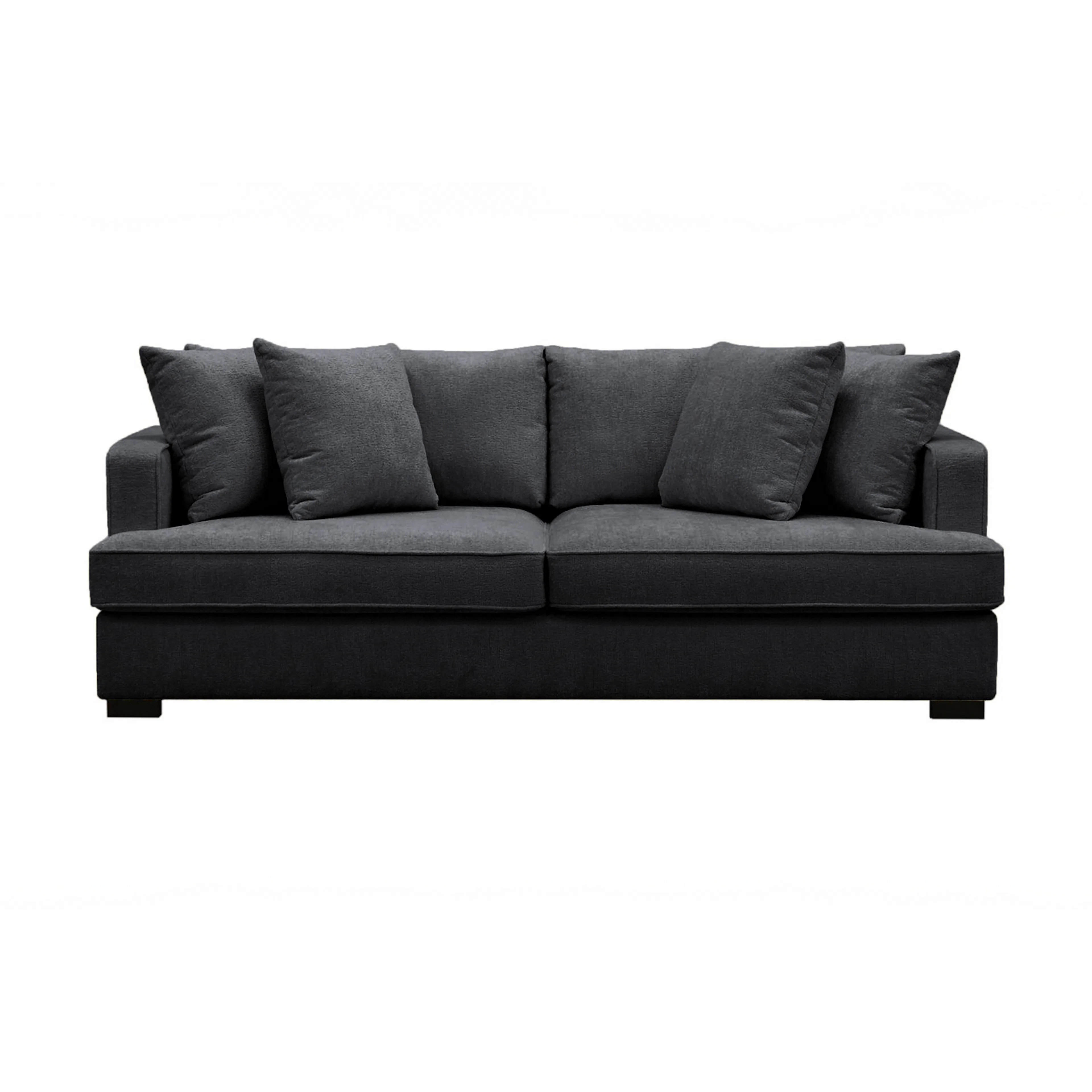 Rossita 3-sits Djup Soffa i Chenille Svart Chenille