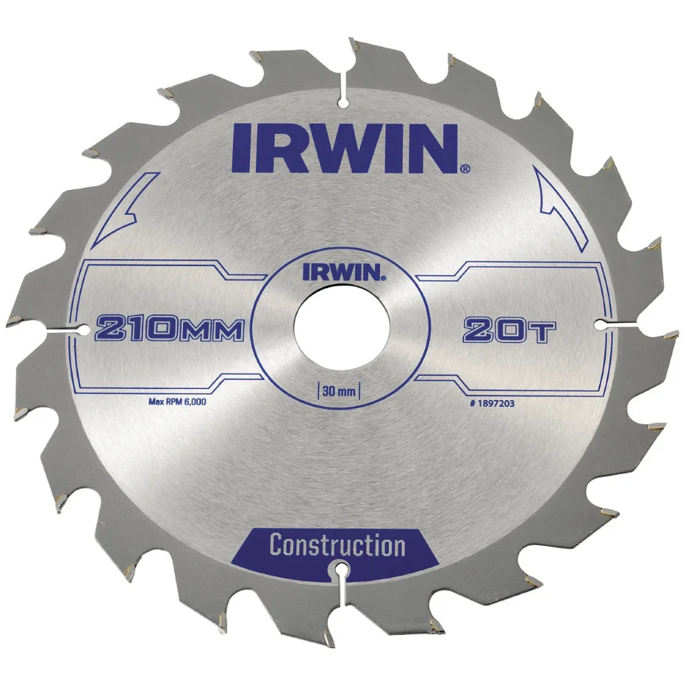 Sågklinga Irwin 210x30/20/16mm 20t 2,5mm