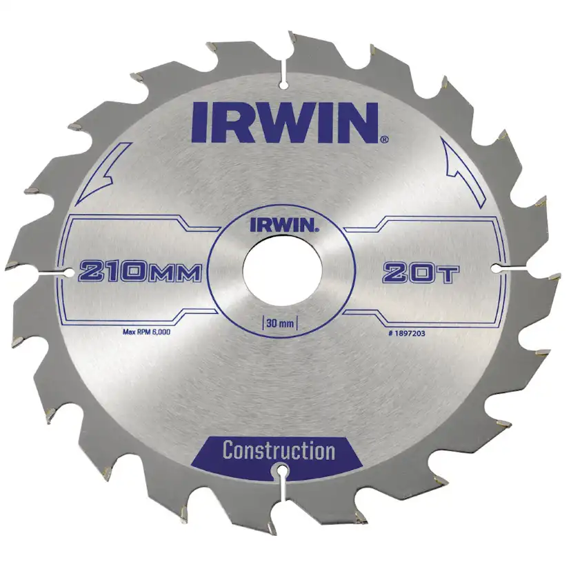 Sågklinga Irwin 210x30/20/16mm 20t 2,5mm