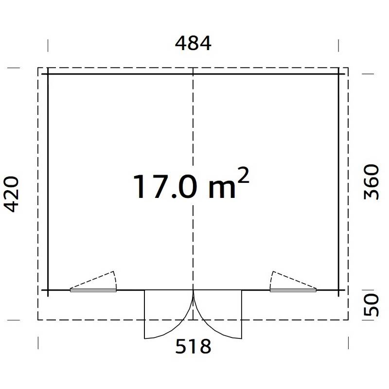 Stuga Palmako Klara 17,4 m2