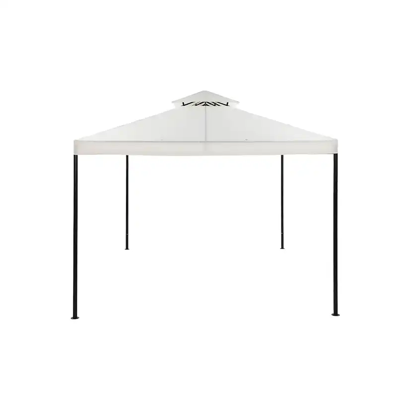 Paviljong Comfort Garden Bermuda komplett paviljong inkl tak och väggar 3x3m - Offwhite