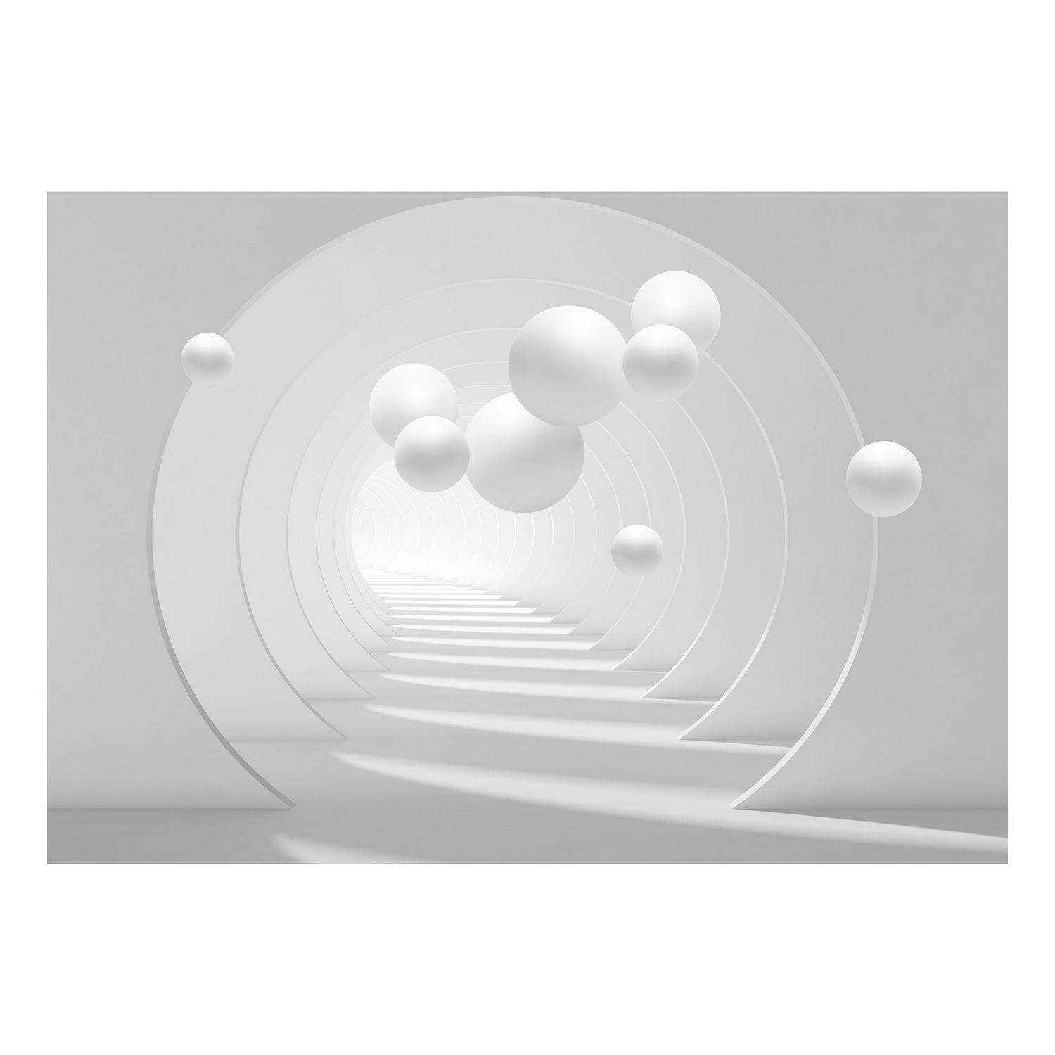 Självhäftande fototapet - 3D Tunnel 98x70 Storlek: 98x70 cm