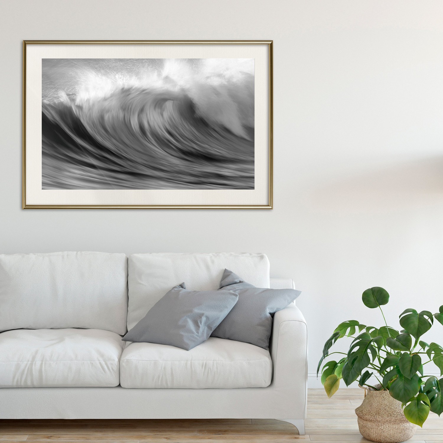 Affisch - Surfers Paradise [Poster] 45x30 Guld ram med passepartout, 45x30 cm