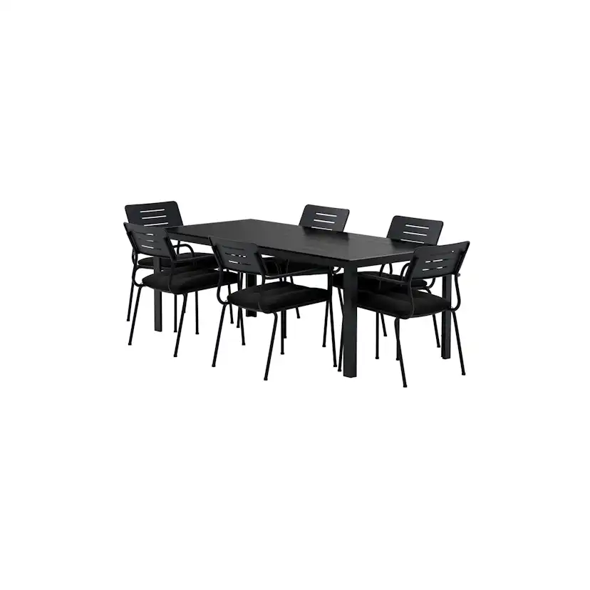 Matgrupp Utomhus Venture Home Break 90x205 cm med 6 st Nicke Trädgårdsstolar