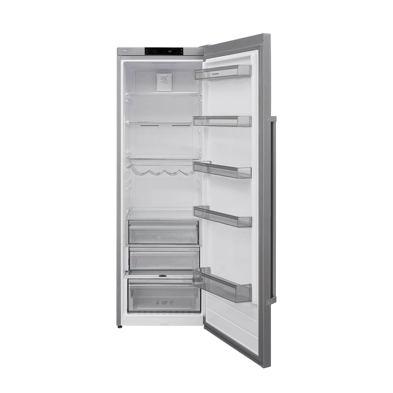 Fristående Kylskåp Cylinda K4485XRFHE Rostfritt Stål Höjd 1860 mm