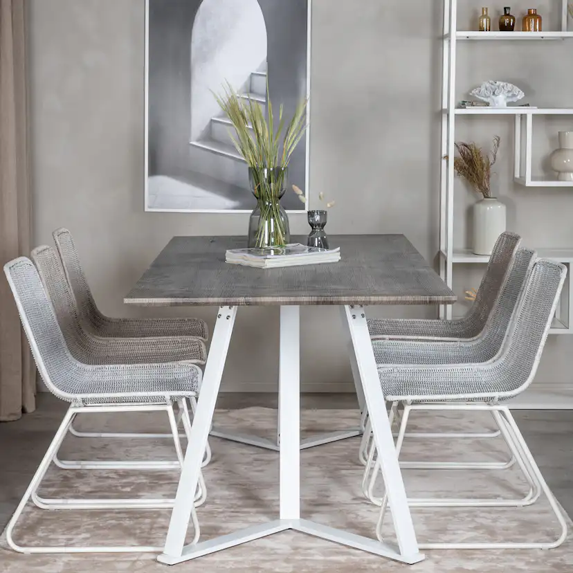 Matgrupp Venture Home Madde med 6 Cornelia Stolar