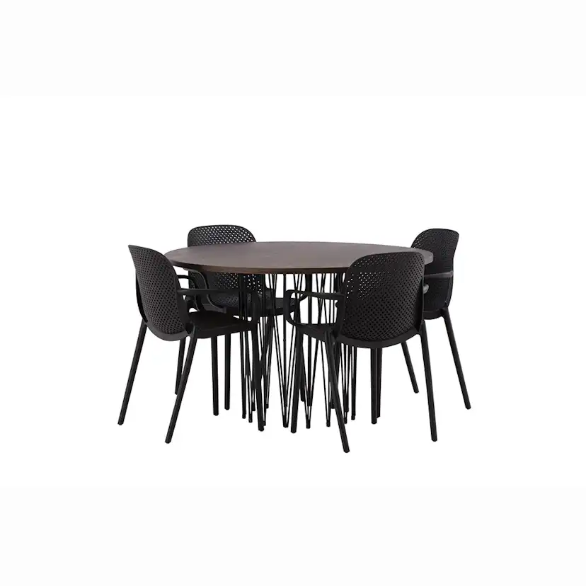 Matgrupp furniture/fashion Stone Rund med 4 Baltimore Stolar