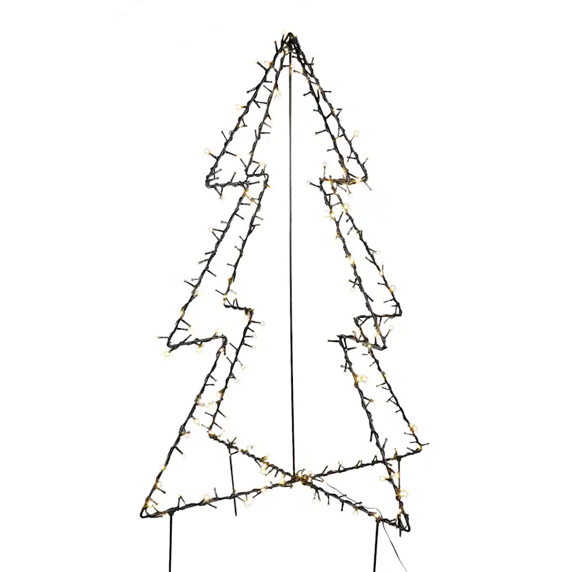 Metaljulgran Nordic Winter 120 cm med 130 st LED-Lampor