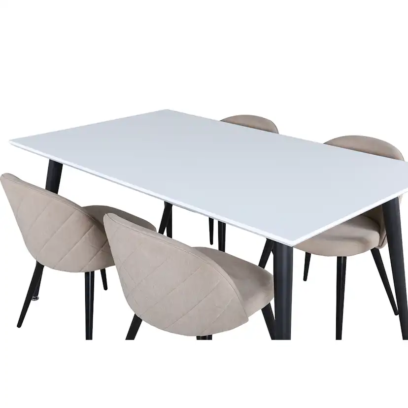 Matgrupp Venture Home Jolie med 4 Valentina Stitcthes Stolar Polyesterlinen