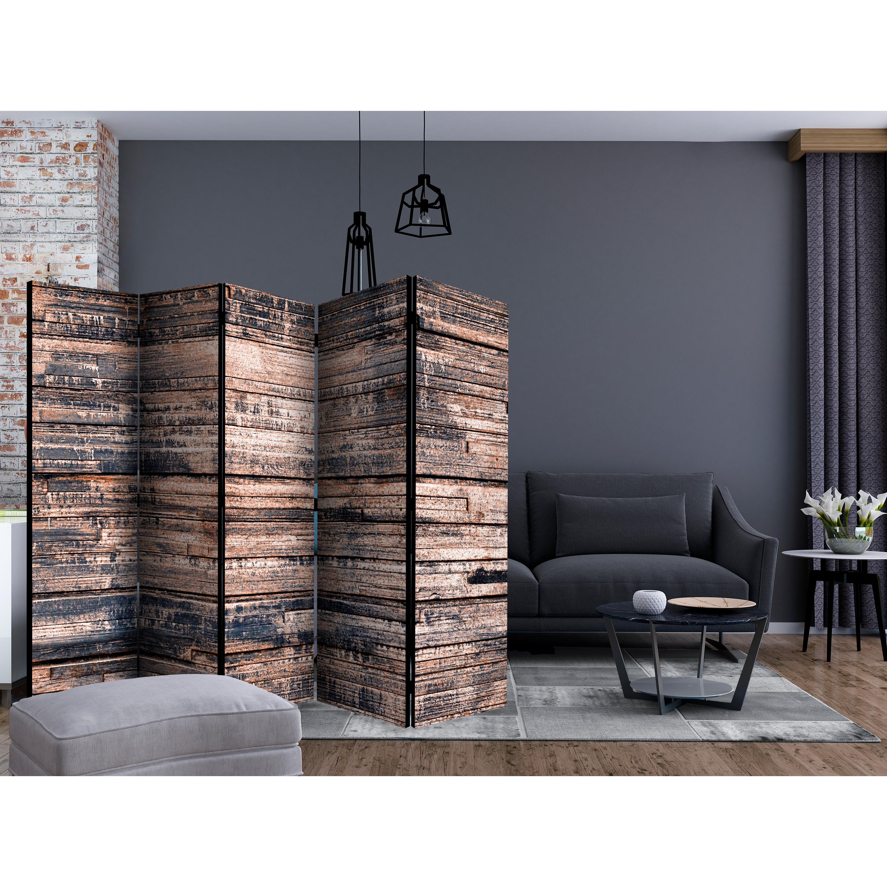 Rumsavdelare Arkiio Burnt Boards II 225x172 cm