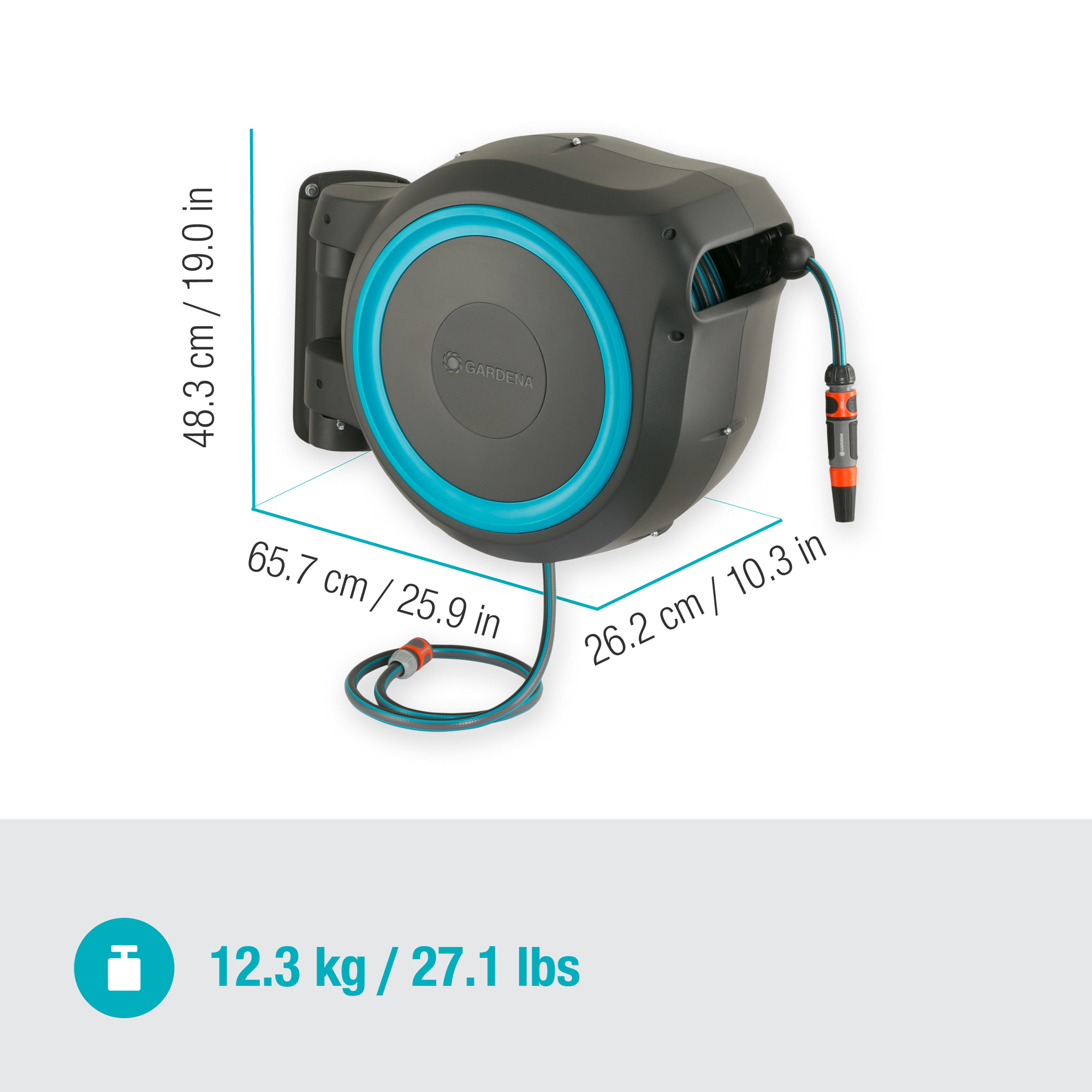 Väggslangbox Gardena RollUp L 30m – Praktisk Trädgårdsslang för Effektiv Bevattning