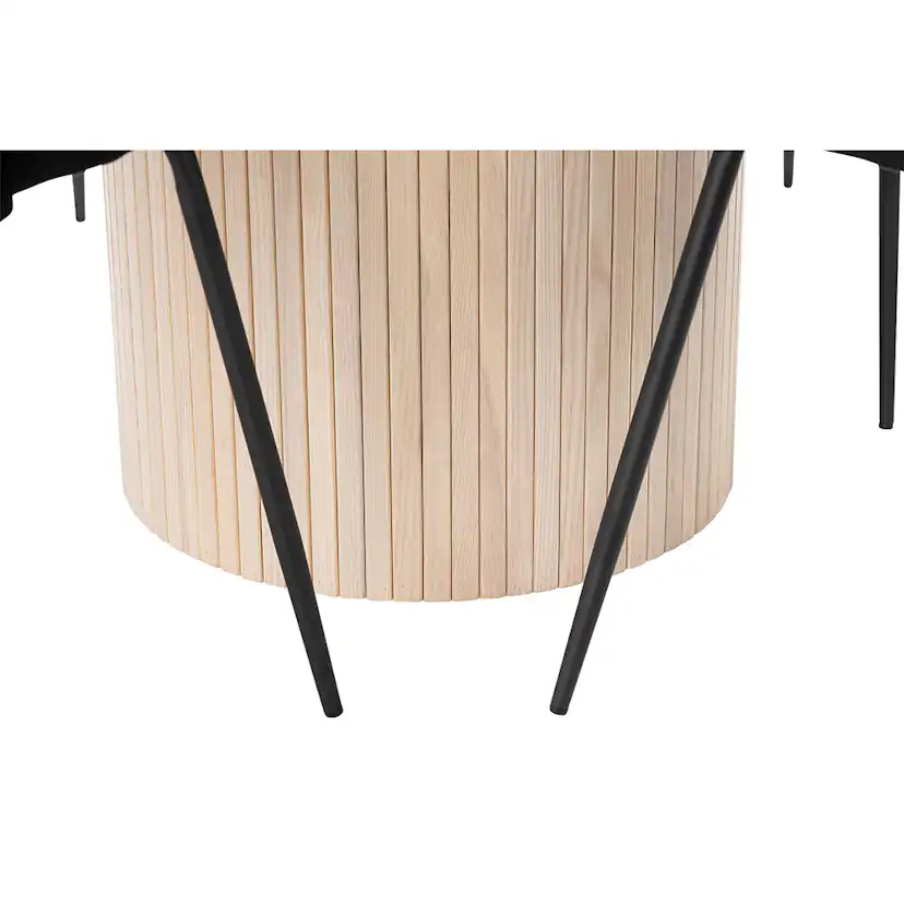 Kopparbo Matgrupp 130 cm Rund inkl 4 Felipe Stolar Svart/Natur