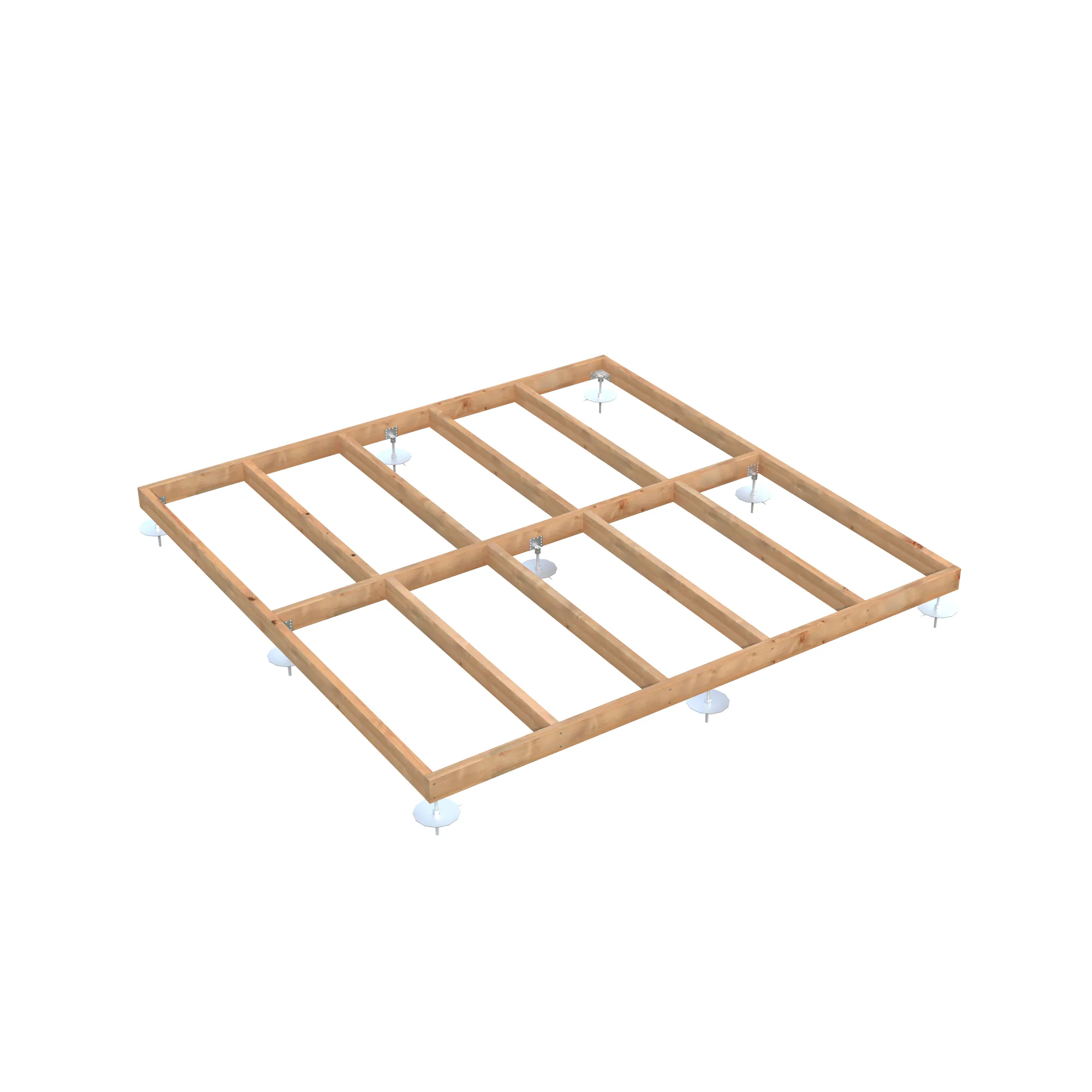 Träbalksgrund Palmako 3x3 m (inkl. LogFoot)