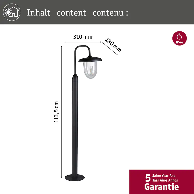 Pollare Paulmann Vintario Seawater Resistant IP44 230V E27