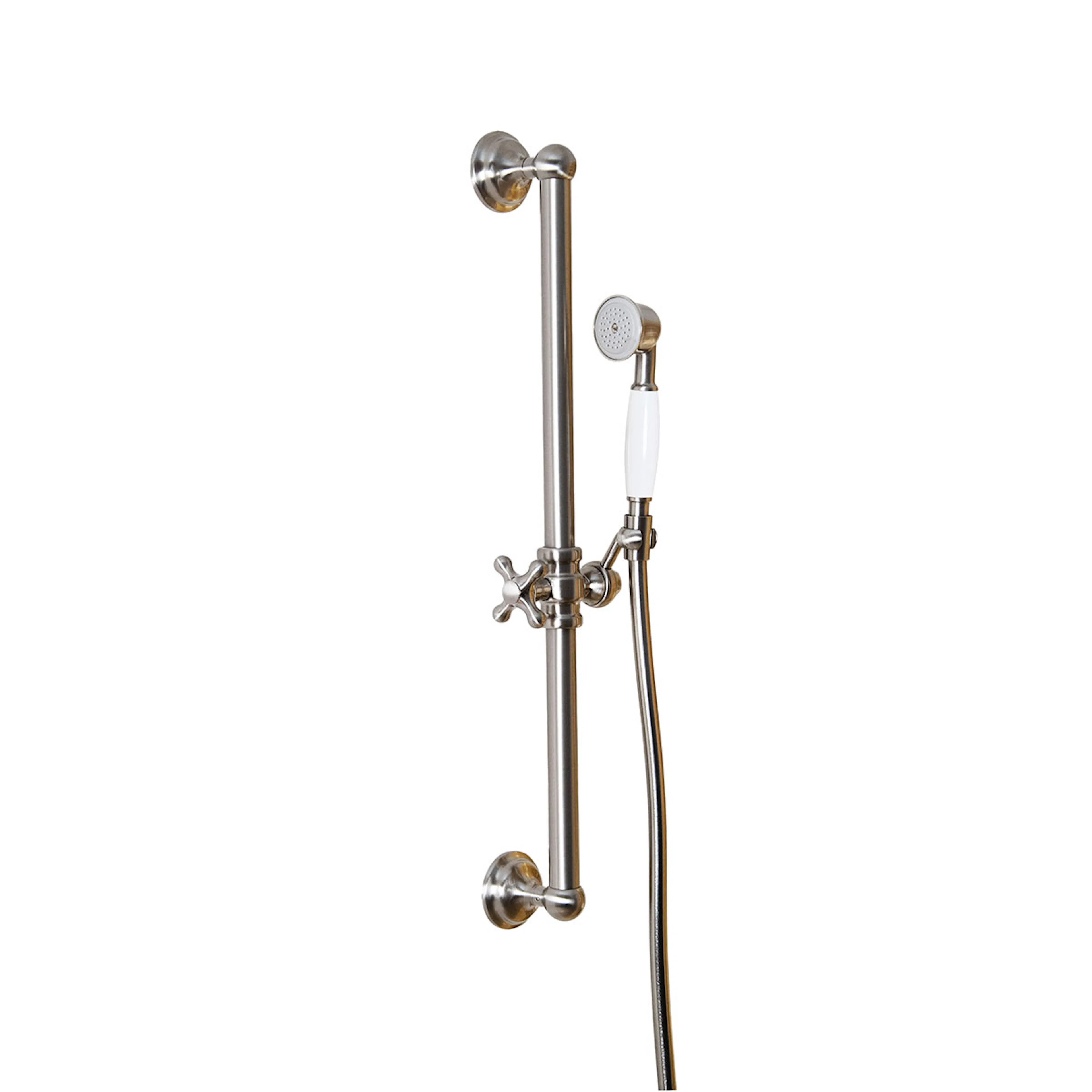 Duschset m stång Classic borstad nickel Borstad Nickel