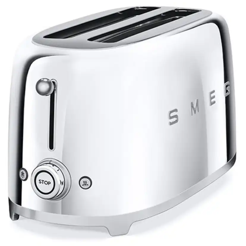 Brödrost Smeg TSF02SSEU Krom Retro med Extra Breda Fack