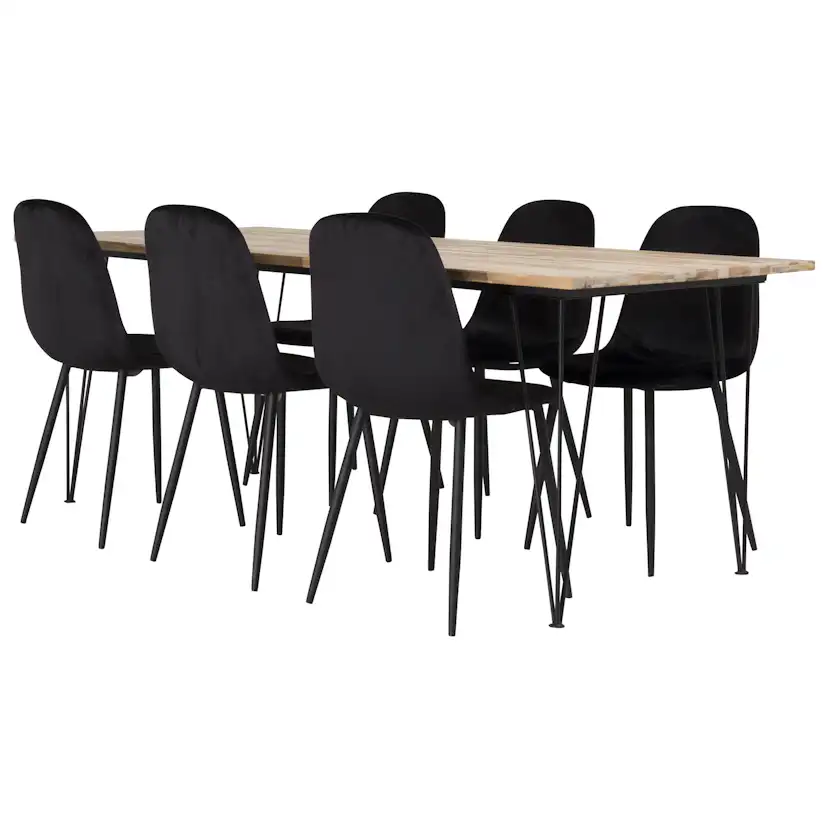 Matgrupp Venture Home Bim med 6 Pobbie Stolar Sammet