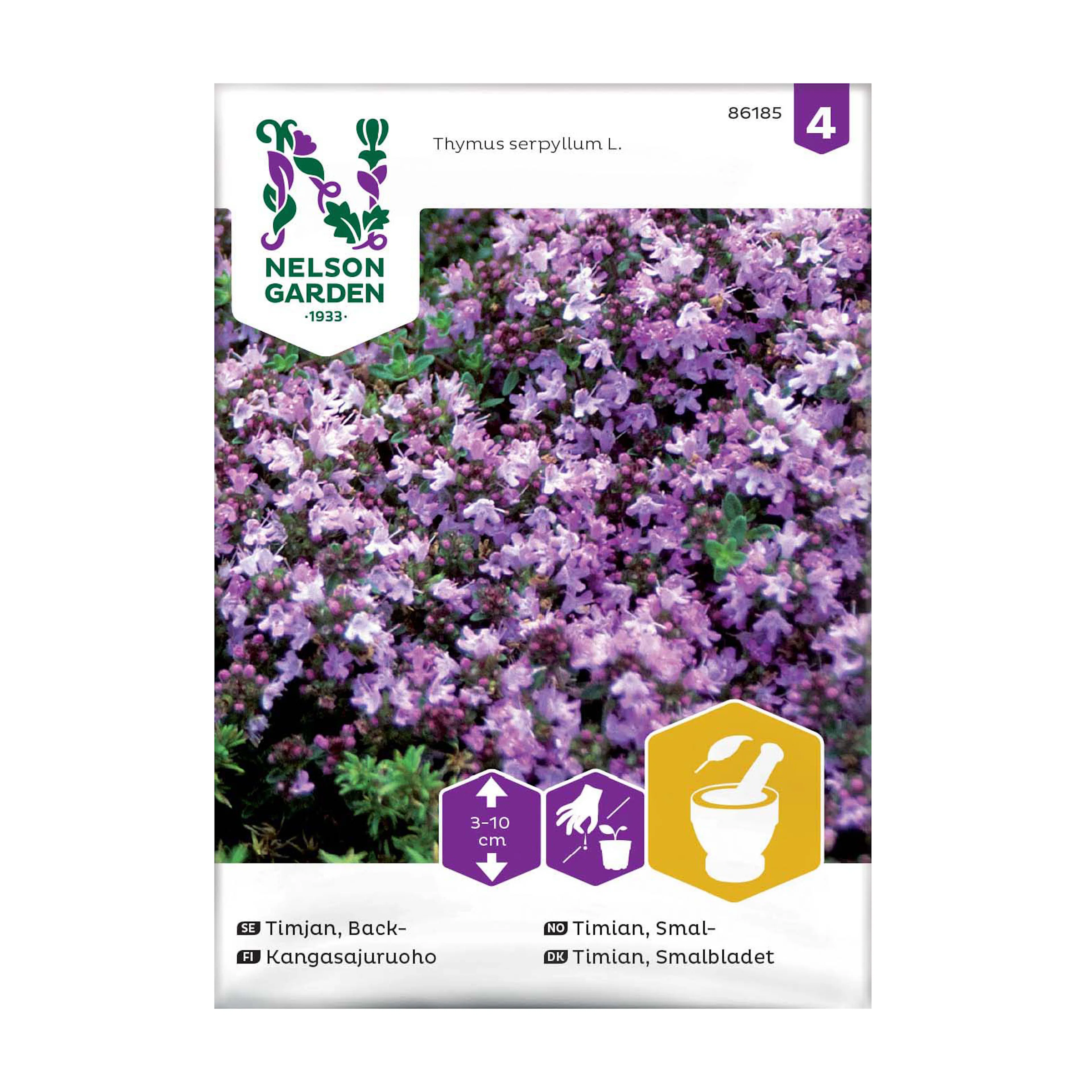 Frö Backtimjan Nelson Garden