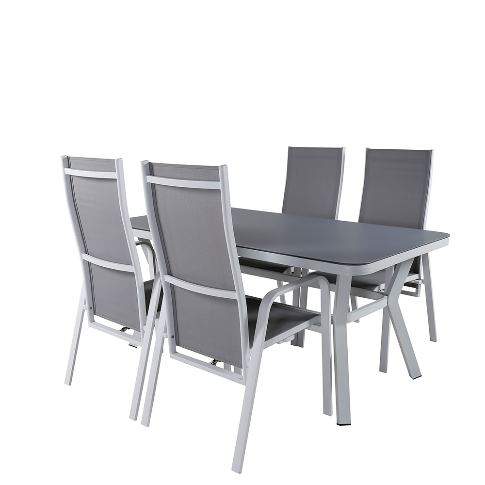 Matgrupp Venture Home Vyn Vit med 4 Curz Matstolar