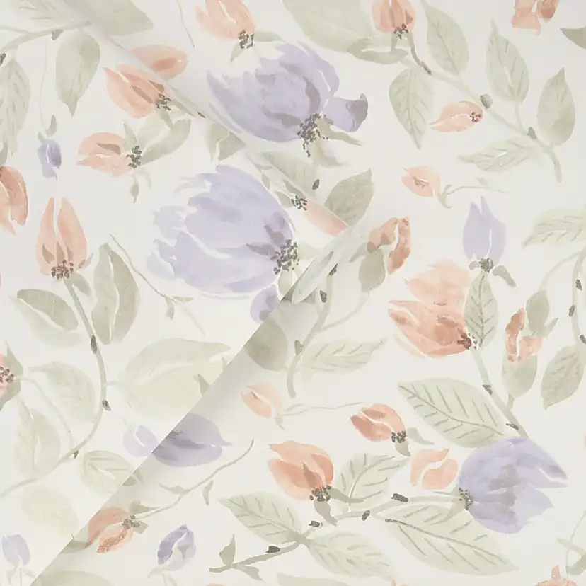 Tapet Laura Ashley Orisia Peony Pale Sage Grön 122761