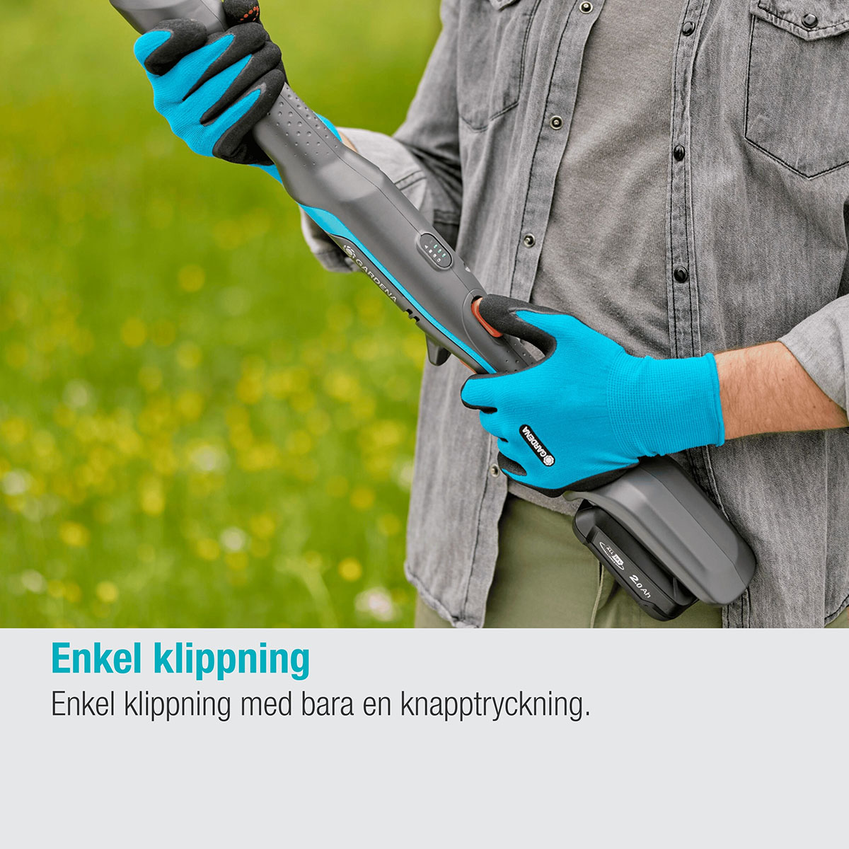 Teleskopisk Stångsax Gardena HighCut 360 Batteri P4A utan Batteri och Laddare