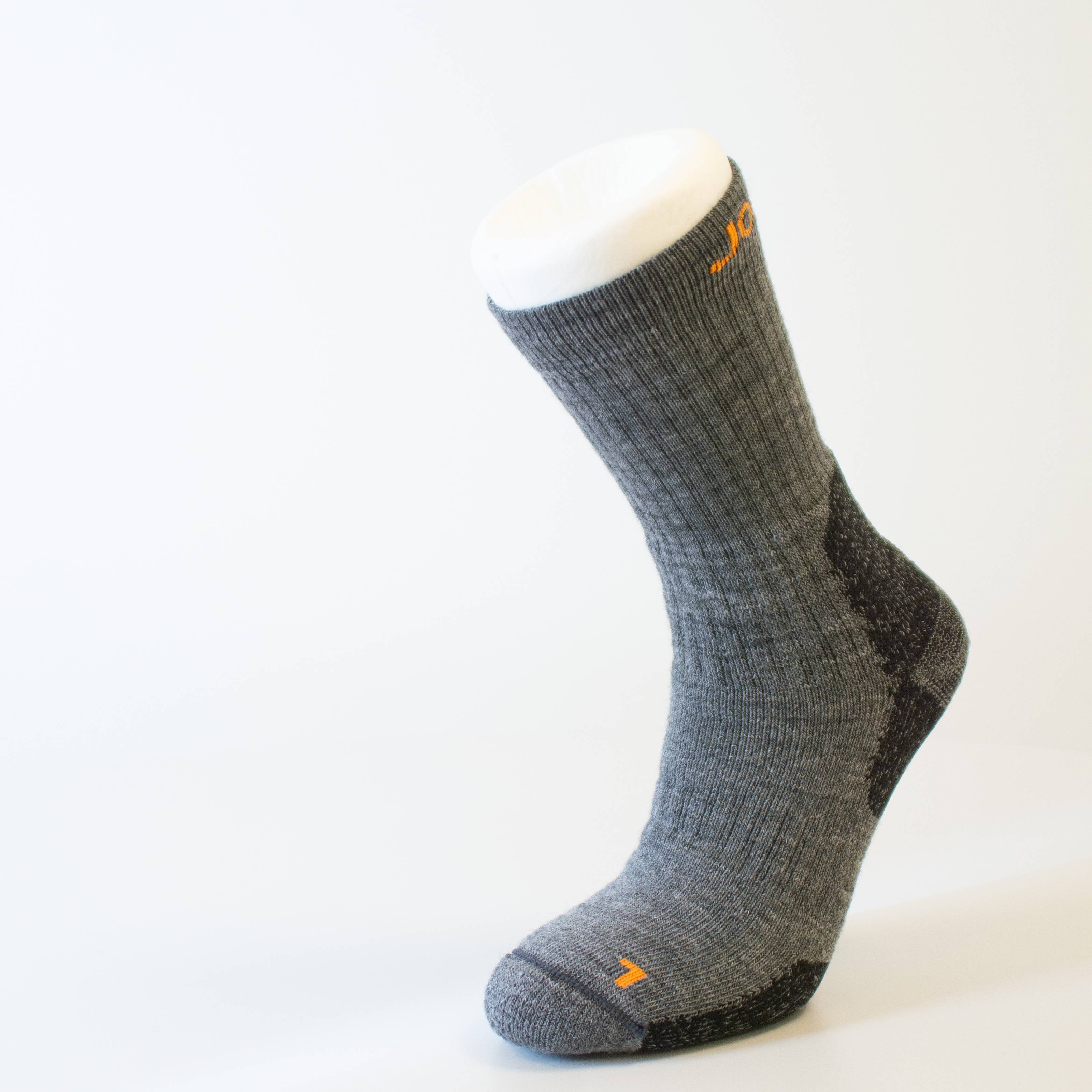 Socka Jobman Merino Tjock Mörkgrån/Svart