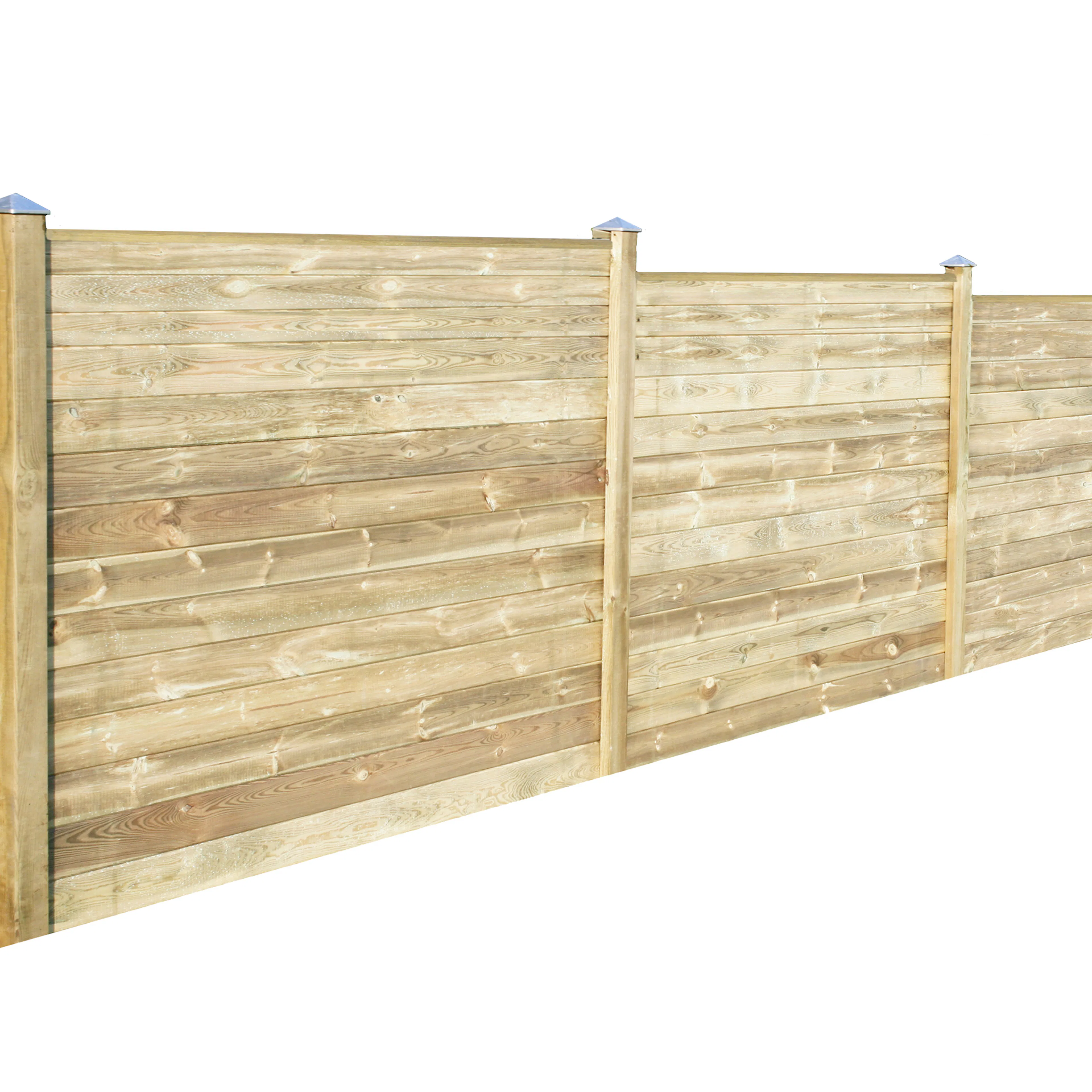 HORTUS 170 cm 3 panel fencing with straight top profile and 6360 mm