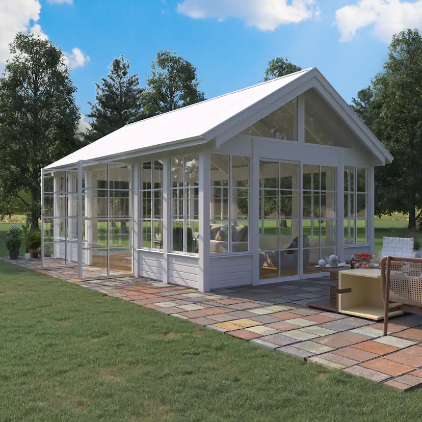 Växthus Landskap Grönska Förlängd Sommar 25 kvm