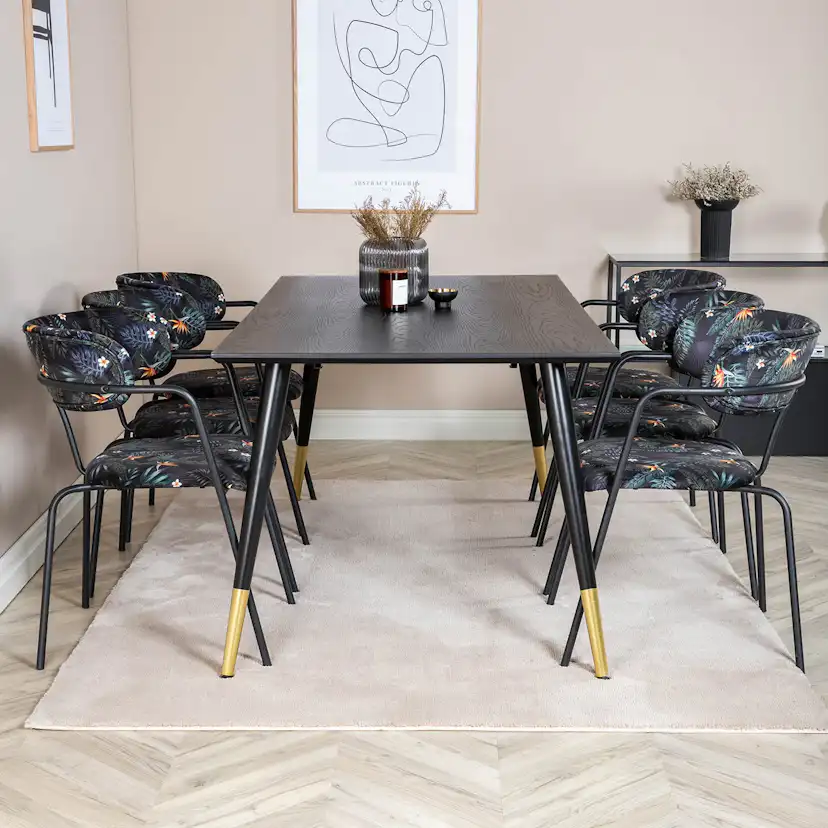 Matgrupp Venture Home Disa med 6 Aris Stolar Polyestertyg