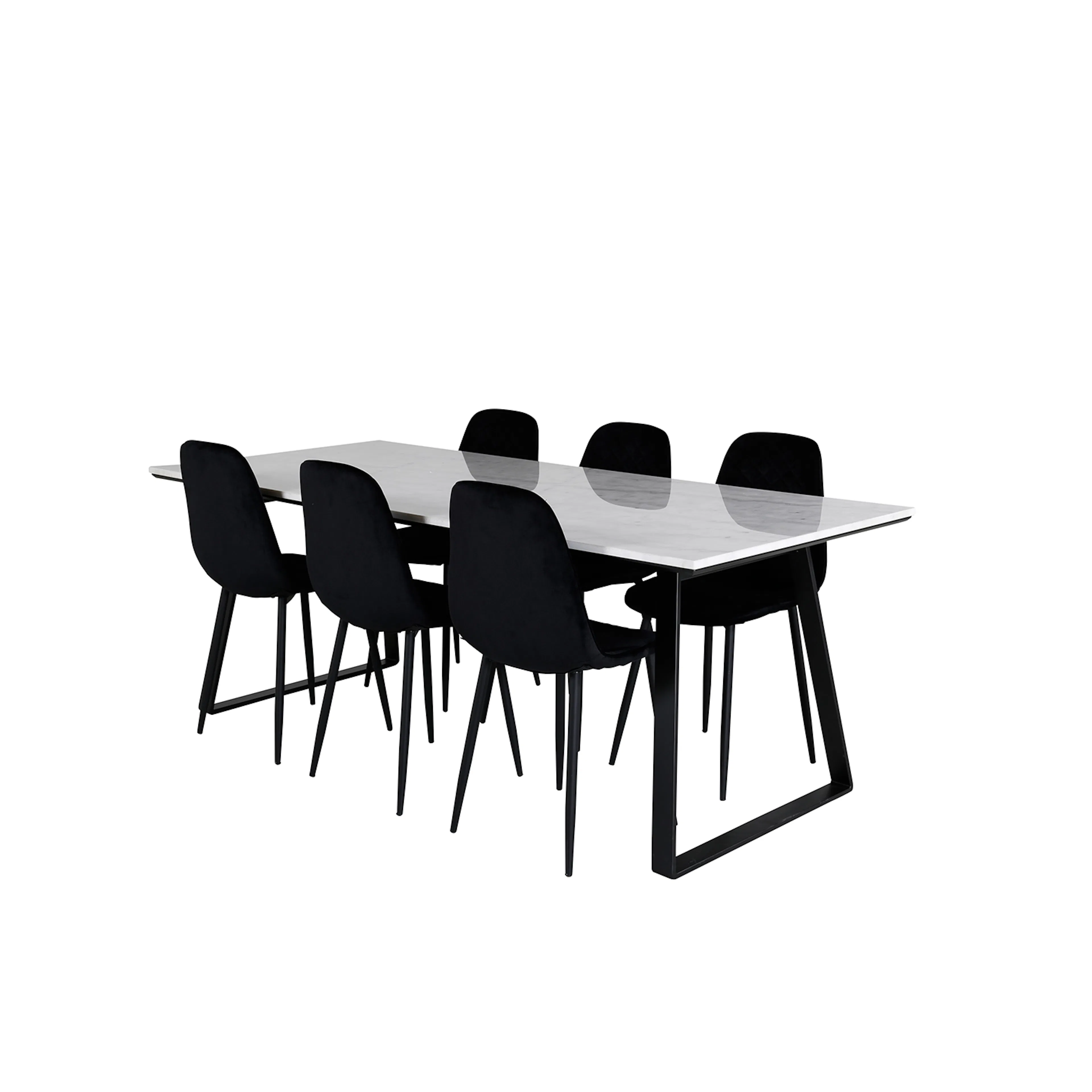 Matgrupp Venture Home Estelle med 6 Phoi Stolar Sammet